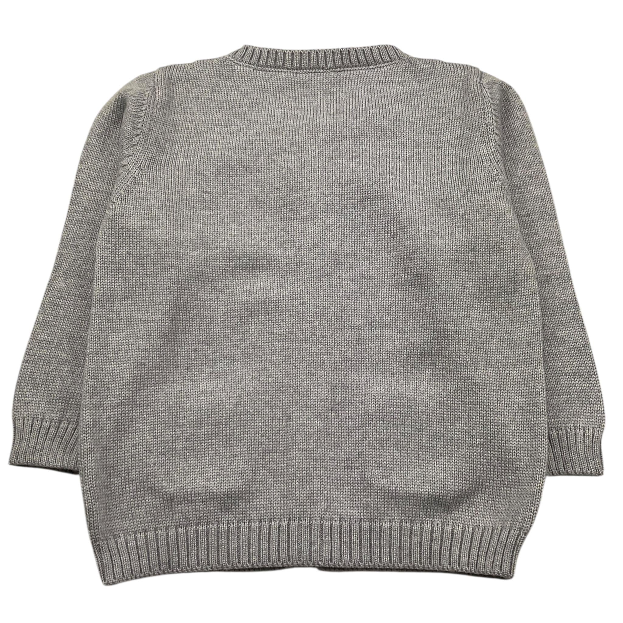 LITTLE BEAR cardigan tinta unita con taschini Grigio per Bambino 8151 GRIGIO LITTLE BEAR 