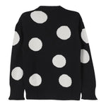 MSGM cardigan tinta unita con stampa cerchi Nero per Bambina F4MSJGCA133 NERO MSGM 