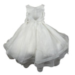 Mimilu' Abito Cerimonia Tinta Unita Giromanica per Bambina 207 BIANCO MIMILU' 