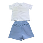 Iceberg Completo 2 Pezzi Bicolore T-Shirt-Bermuda per Neonato CMBICE5104B BIANCO/AZZURRO ICEBERG 