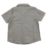 JO Milano Blue Striped Pattern Half Sleeve Shirt For Newborn