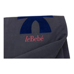LE BEBE' coperta tinta unita cn logo Blu per Neonato LBB1411 BLU LE BEBE' 
