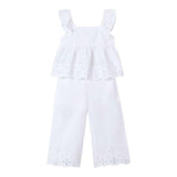 Mayoral Completo 2 Pezzi Top-Pantalone Tinta Unita per Bambina 3561 BIANCO MAYORAL 