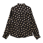 MOSCHINO camicia manica lunga tinta unita con stampe cuoricini Nero per Bambina HDC01W NERO MOSCHINO 