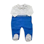 Ninnaoh Tutina Bicolore con Papillions per Neonato E2220T BIANCO/BLU NINNAOH 