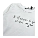 Daniele Alessandrini Shirt Girocollo Tinta Unita con Logo per Neonato 1291M00072N BIANCO DANIELE ALESSANDRINI 