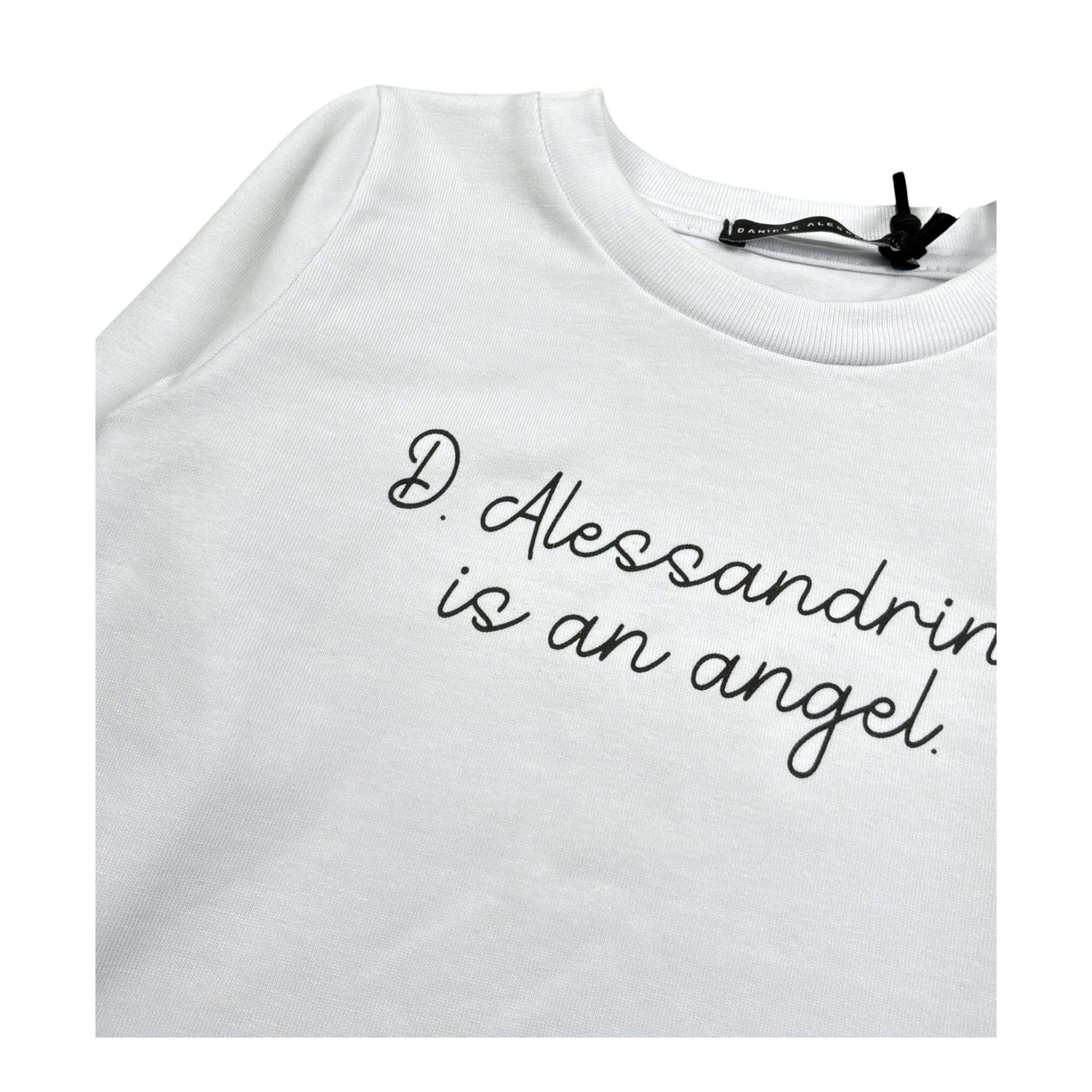 Daniele Alessandrini Shirt Girocollo Tinta Unita con Logo per Neonato 1291M00072N BIANCO DANIELE ALESSANDRINI 