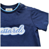 Trussardi T-Shirt Girocollo Tinta Unita con Stampa per Neonato TIP26037TS BLU TRUSSARDI 