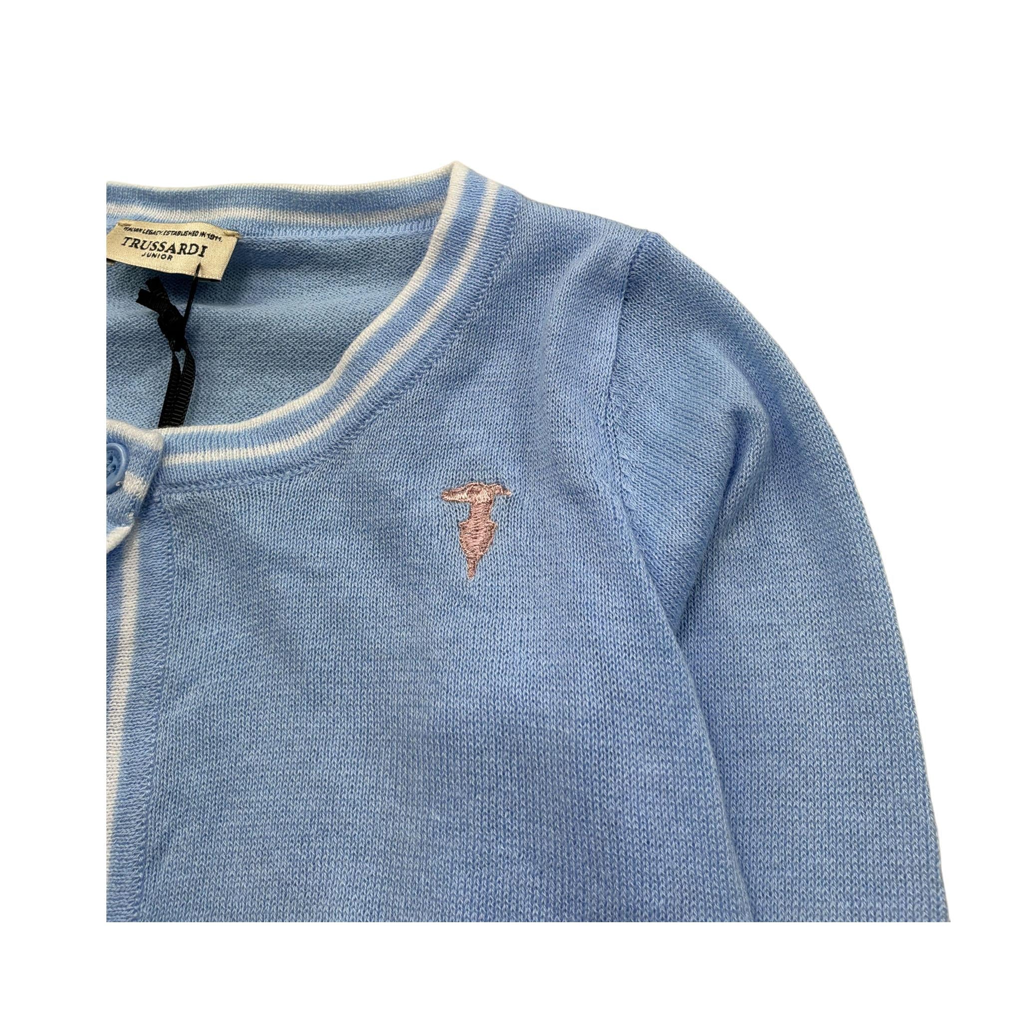Trussardi Coprispalle Tinta Unita con Logo per Neonata TIP26126CD AZZURRO TRUSSARDI 