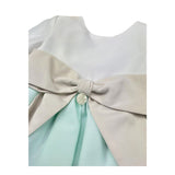 Le Bebe Abito Mezza Manica Bicolore per Neonata LBG6431 BIANCO/VERDE ACQUA LE BEBE 