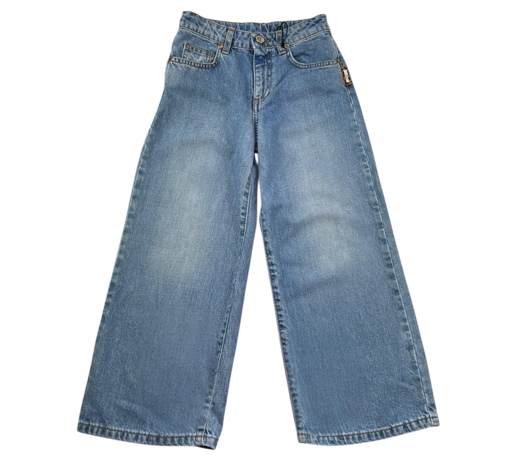 Just Cavalli Jeans Tinta Unita Modello Palazzo per Bambina JGP26188JE BLU JUST CAVALLI 