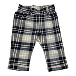 MINI BANDA pantalone fantasia scozzese con elastico in vita Blu per Neonato 35646 BLU MINI BANDA 