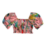 Aniye By Girl Top Half Sleeve Pink Fantasy Print For Girls
