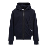 CP Company Solid Color Zip Pocket Hoodie Blue For Boys