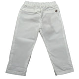 Please Pantalone tinta unita con Elastico In Vita Bianco per Neonato PE54272B13 BIANCO PLEASE 