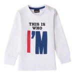 SARABANDA shirt girocollo tinta unita con stampa Bianco per Bambino 0A132 BIANCO SARABANDA 
