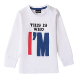 SARABANDA shirt girocollo tinta unita con stampa Bianco per Bambino 0A132 BIANCO SARABANDA 