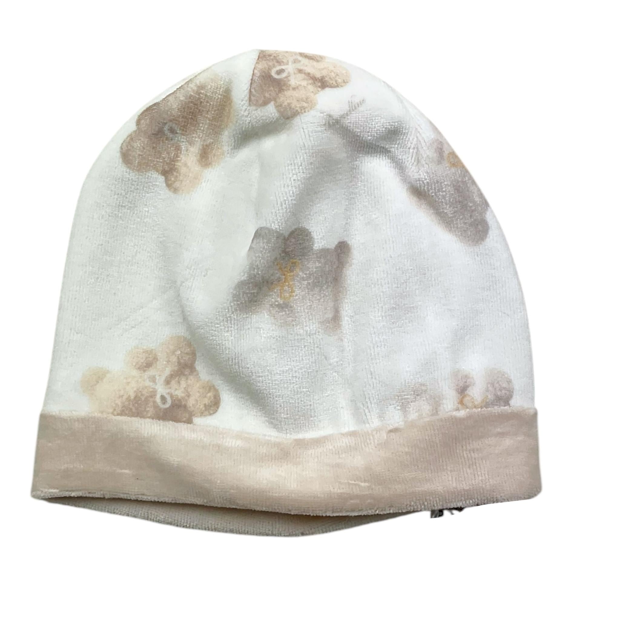 BARCELLINO cappello tinta unita con stampa Bianco per Neonata 115604 BIANCO BARCELLINO 