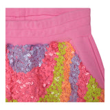 Billieblush Neon Pink Sequined Solid Color Shorts For Baby Girls