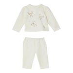 LIU JO completo 2 pezzi felpa-pantalone tinta unita Panna per Neonata HF4072 PANNA LIU JO 