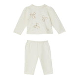LIU JO completo 2 pezzi felpa-pantalone tinta unita Panna per Neonata HF4072 PANNA LIU JO 