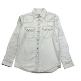 Berne Solid Color Denim Shirt With Buttons Light Blue For Boys