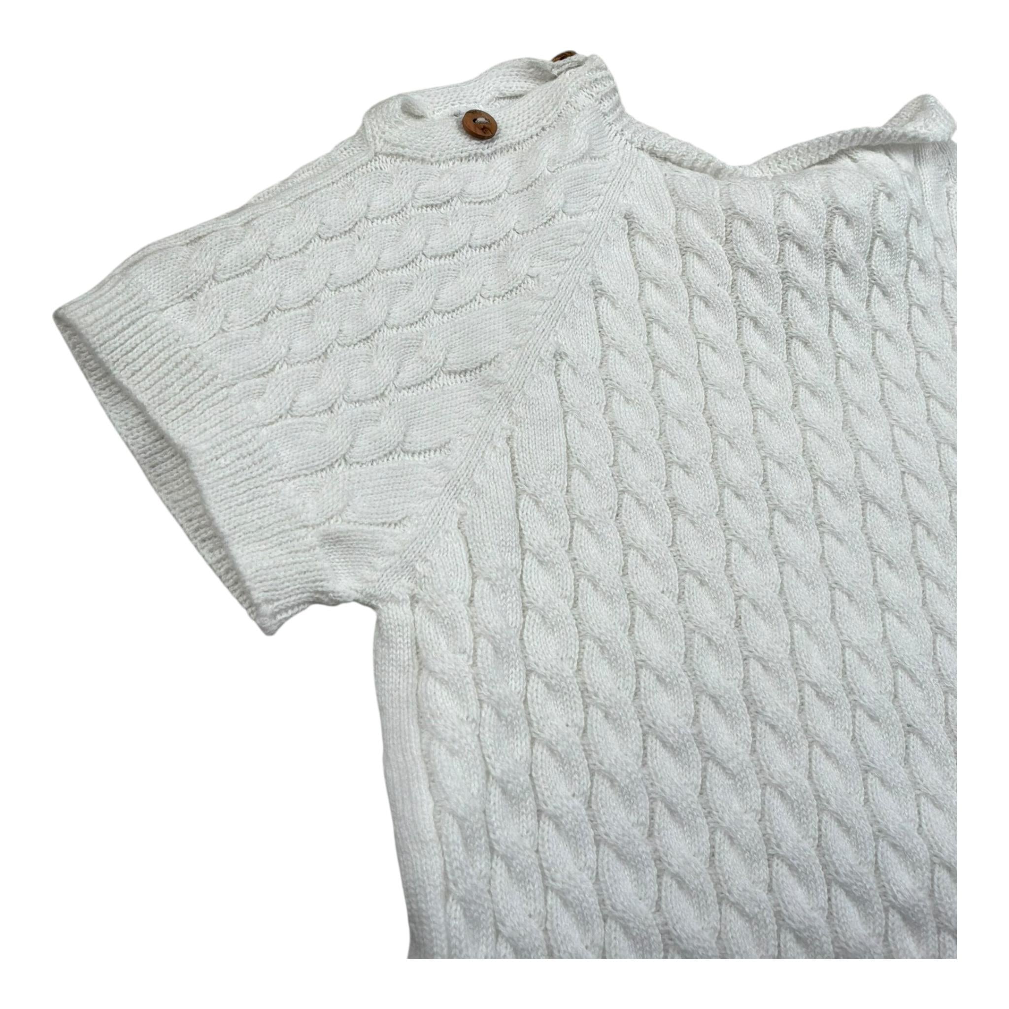 Wedoble Pagliaccetto Mezza Manica Tinta Unita per Neonato V2404305R BIANCO WEDOBLE 