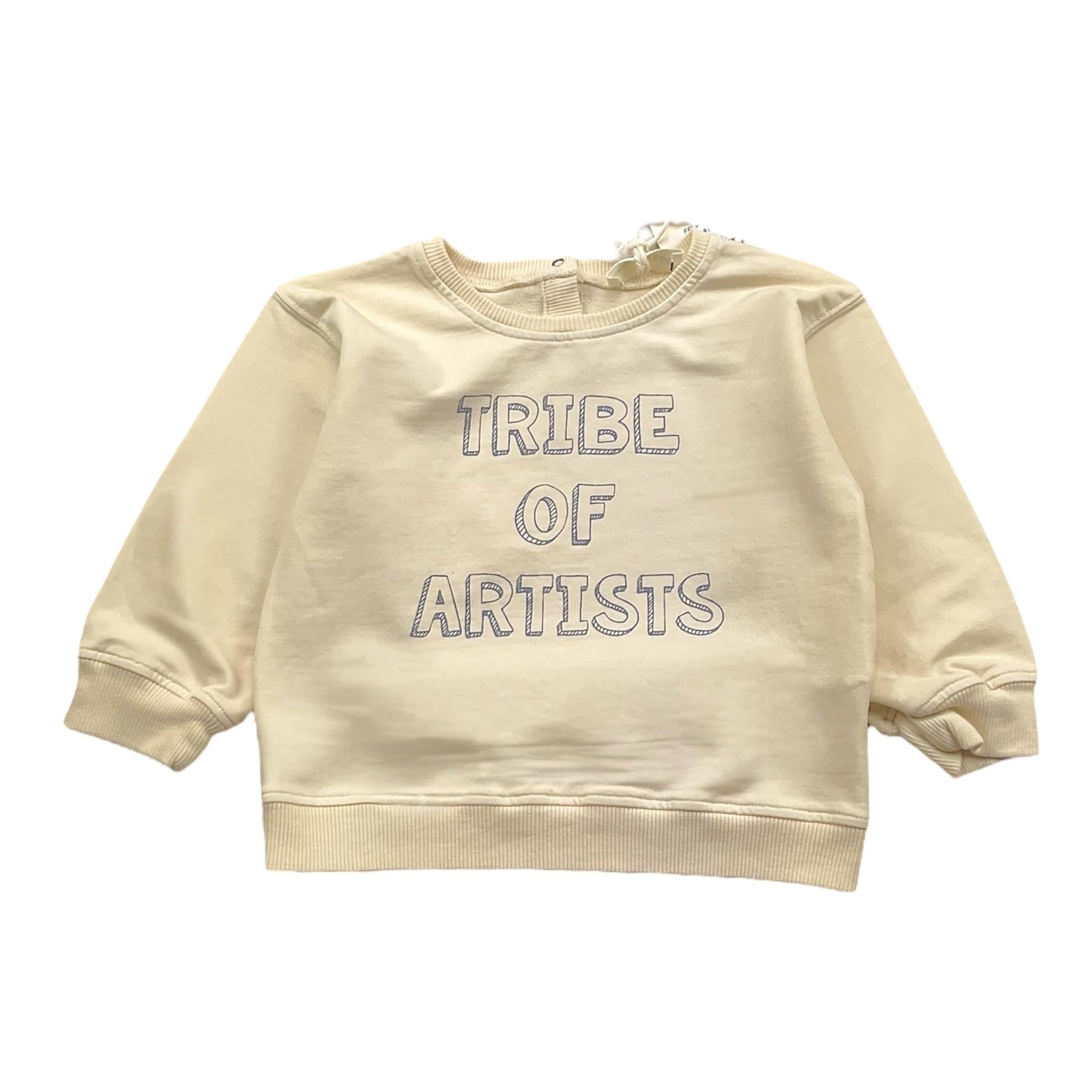 Babe & Tess Felpa Girocollo Tinta Unita con Stampa per Neonato 23518139N PANNA BABE & TESS 