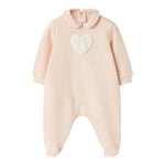 IL GUFO tutina manica lunga tinta unita con stampa Rosa per Neonata A24TP341M0100 ROSA IL GUFO 