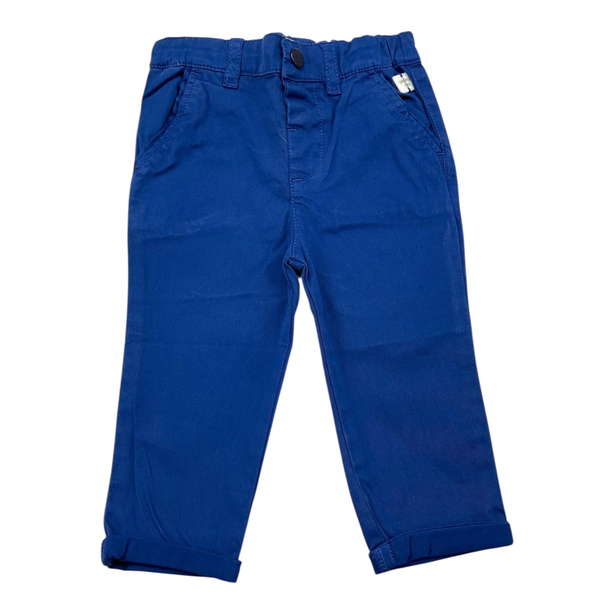 CARRE'MENT BEAU pantalone tinta unita con girovita regolabile Blu per Neonato Y04134 BLU CARRE'MENT BEAU 