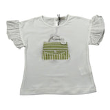 J.O. Milano T-Shirt Girocollo tinta unita con Stampa Bianco per Neonata 576P5N BIANCO J.O. MILANO 