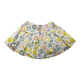 Janice Tina Skirt Plain Floral Pattern White For Girls