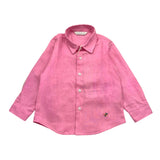 Manuel Ritz Solid Color Shirt With Pink Buttons For Baby