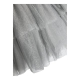 Chiara Ferragni Solid Color Skirt With Logo Elastic Waist Silver For Baby Girl
