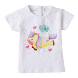 Sarabanda T-Shirt tinta unita con Stampa Bianco per Bambina 0B2133J BIANCO SARABANDA 