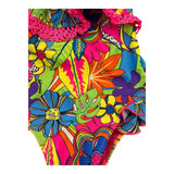 4Giveness Multicolor One Piece Swimsuit With Multicolor Flower Pattern For Baby Girl