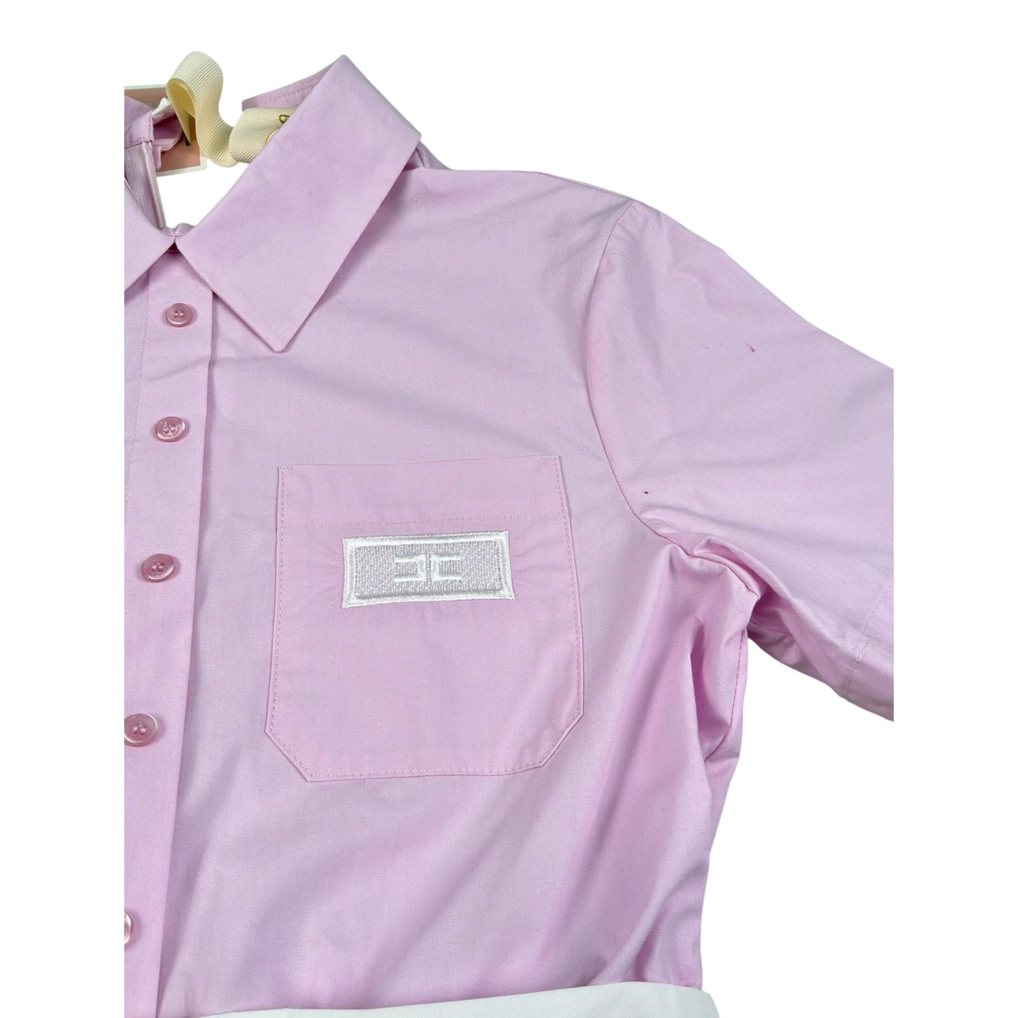 Elisabetta Franchi Abito Mezza Manica Bicolore per Bambina EFAB600 BIANCO/LILLA ELISABETTA FRANCHI 