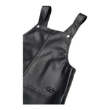 DIESEL salopette tinta unita in ecopelle Nero per Bambina J01937X NERO DIESEL 