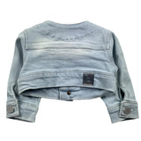 Nanan Solid Color Denim Jacket With Pockets Light Blue For Baby Girl