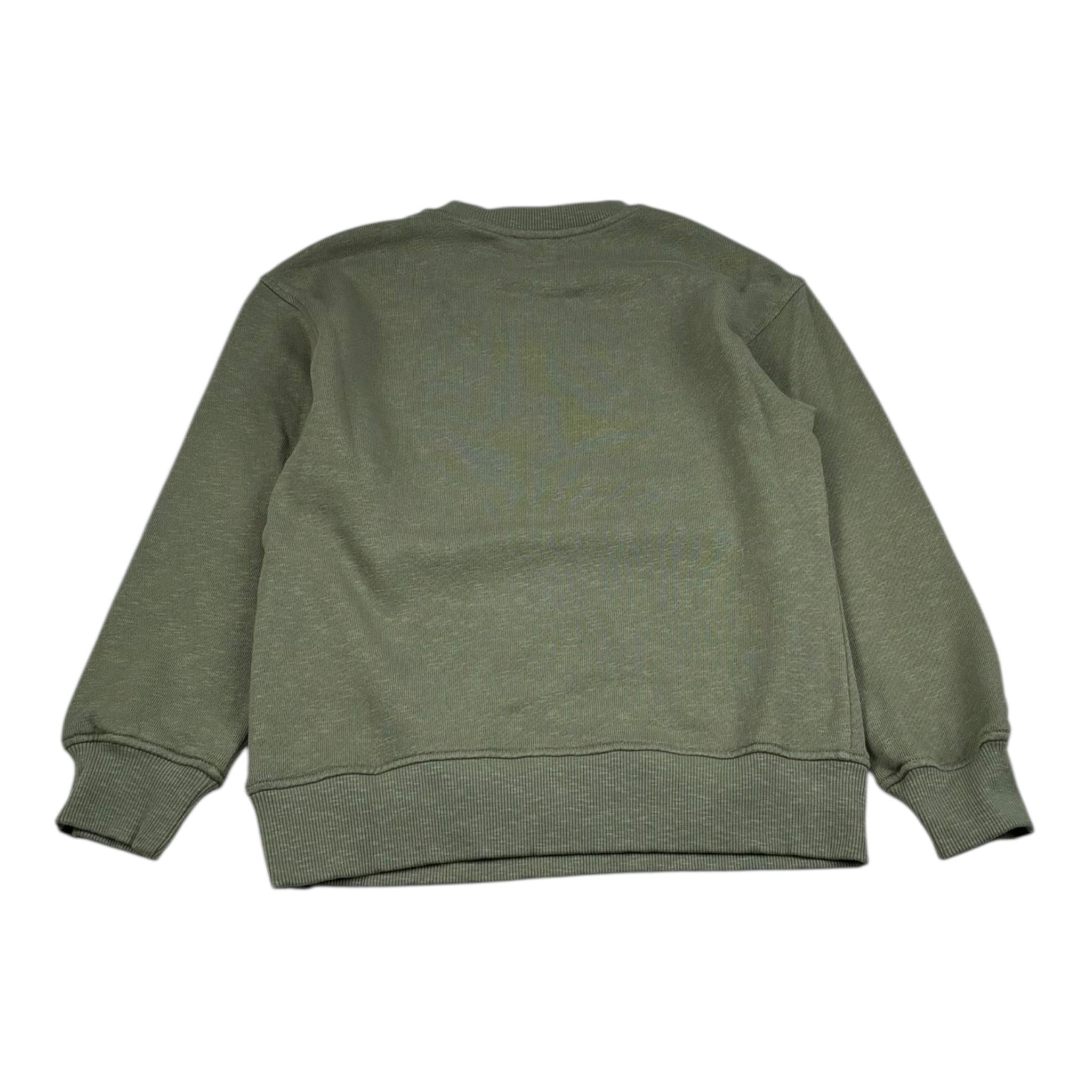 Moschino Felpa Girocollo Tinta Unita con Stampa per Bambino HUF09L VERDE MOSCHINO 