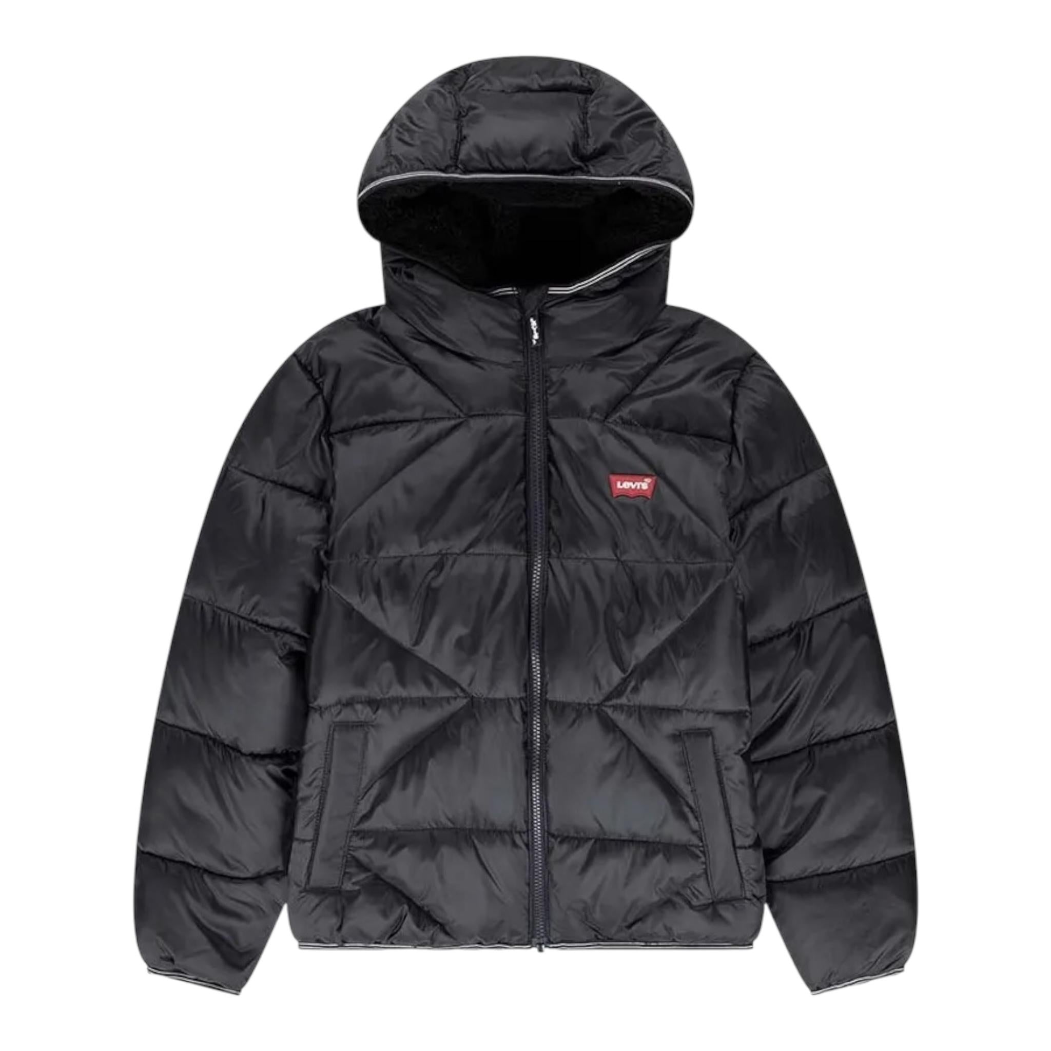 LEVI'S giubbino tinta unita con zip e cappuccio Nero per Bambino 8EL257 NERO LEVI'S 