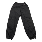 Cecyle Solid Color Cargo Pants With Elastic Waist Black For Girls
