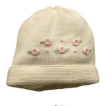 BABY LORD cappello tinta unita con ricami Panna per Neonata 645 PANNA BABY LORD 