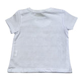 Mousse Kids Solid Color Crew Neck T-Shirt with White Print for Newborns