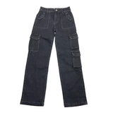 #2.0 MILANO jeans tinta unita con girovita regolabile Nero per Bambina J61 NERO #2.0 MILANO 