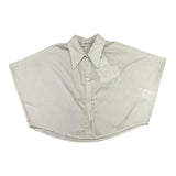 Meimeij Beige Solid Color Sleeveless Shirt For Girls