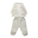 BARCELLINO completo 2pz tinta unita maglia-pantalone Bianco per Neonata DUJE BIANCO BARCELLINO 