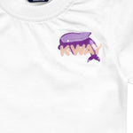 K-Way T-Shirt Girocollo Tinta Unita con Logo per Neonata K4125NWXX BIANCO K-WAY 
