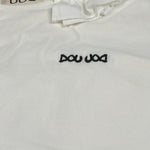 Dou Dou Abito Tinta Unita Mezza Manica per Bambina DW1A31 PANNA DOU DOU 