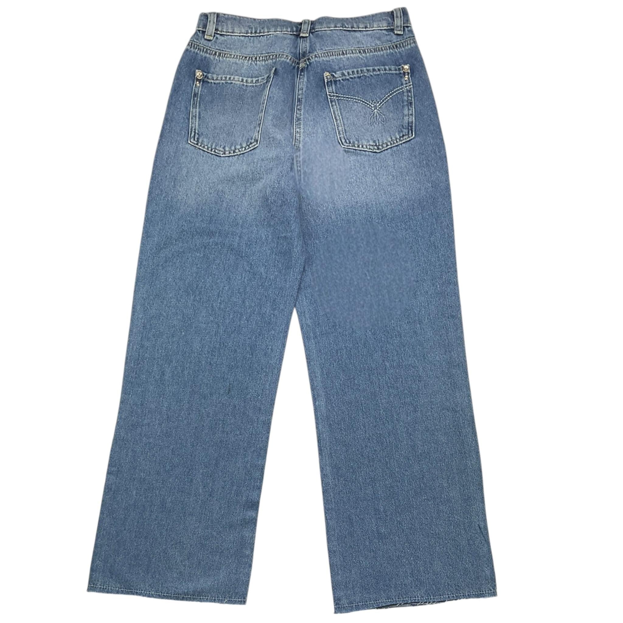PATRIZIA PEPE jeans tinta unita con applicazioni brillantini Blu per Bambina 7P0352 BLU PATRIZIA PEPE 